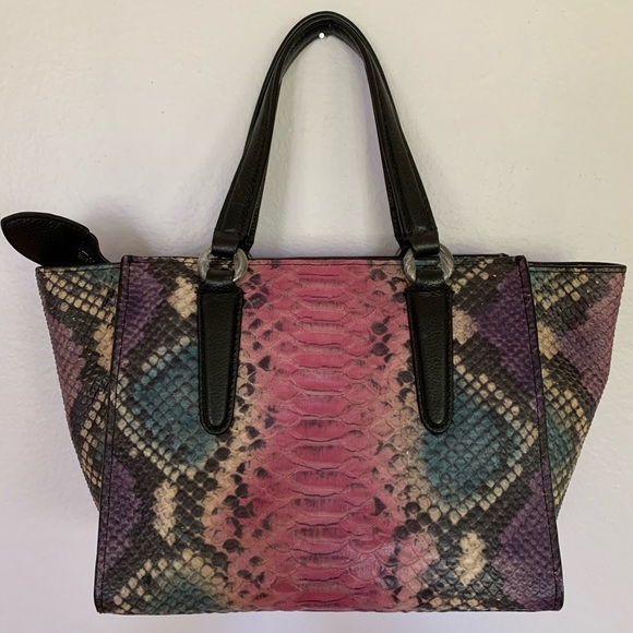 Coach Crosby Mini Carryall Python Leather Purse - Picture 2 of 6